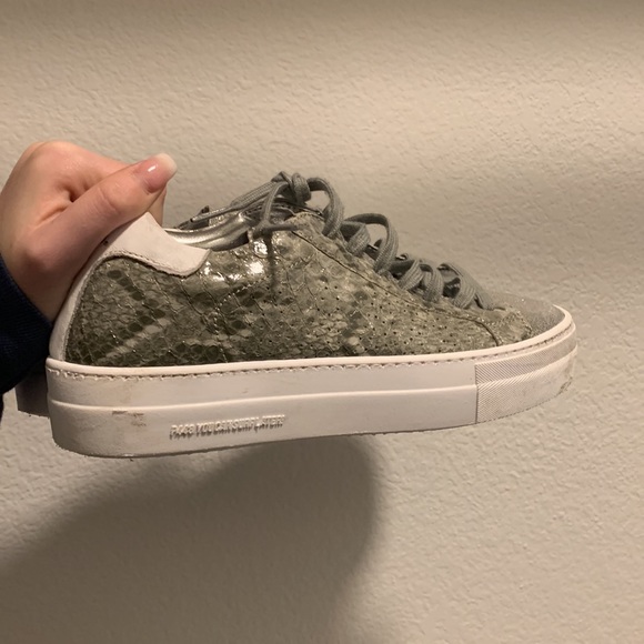 P448 Snake Print Platform Sneakers - Picture 5 of 5